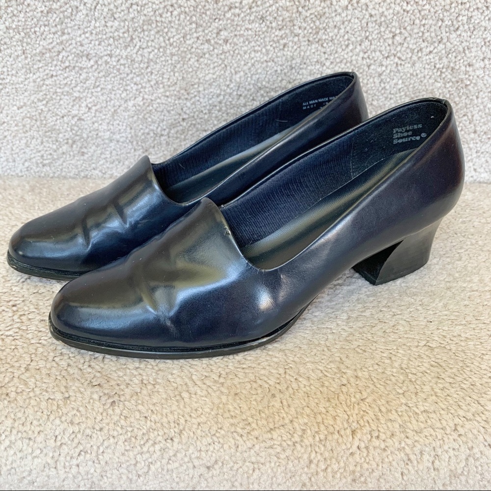 Navy blue dress shoes